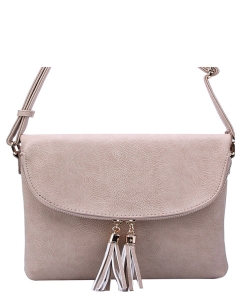 Women's Envelop Clutch Crossbody Bag With Tassels Accent WU075 BRICK